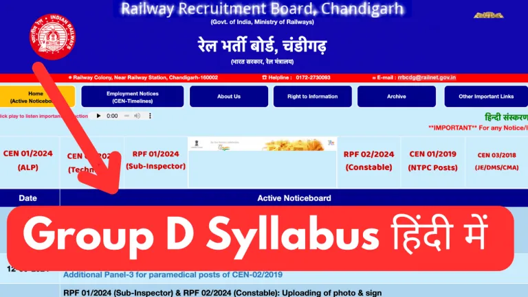 railway group d syllabus