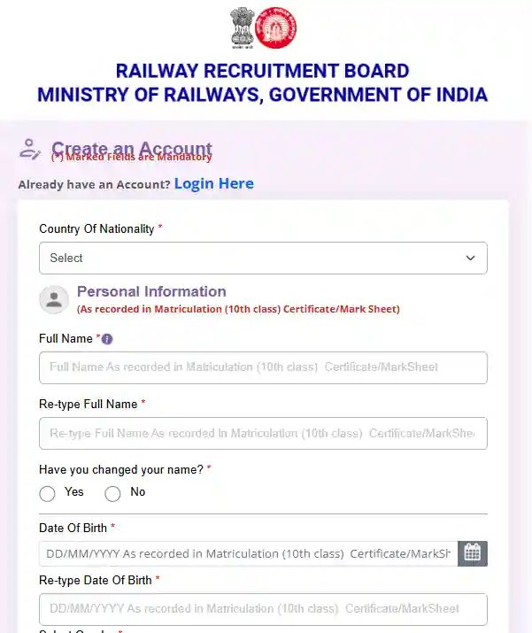 RRB ALP Vacancy