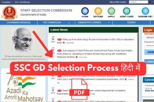 SSC GD Selection Process 2024 In Hindi (CBT-1, PET/PST, CBT 2, Medical) 