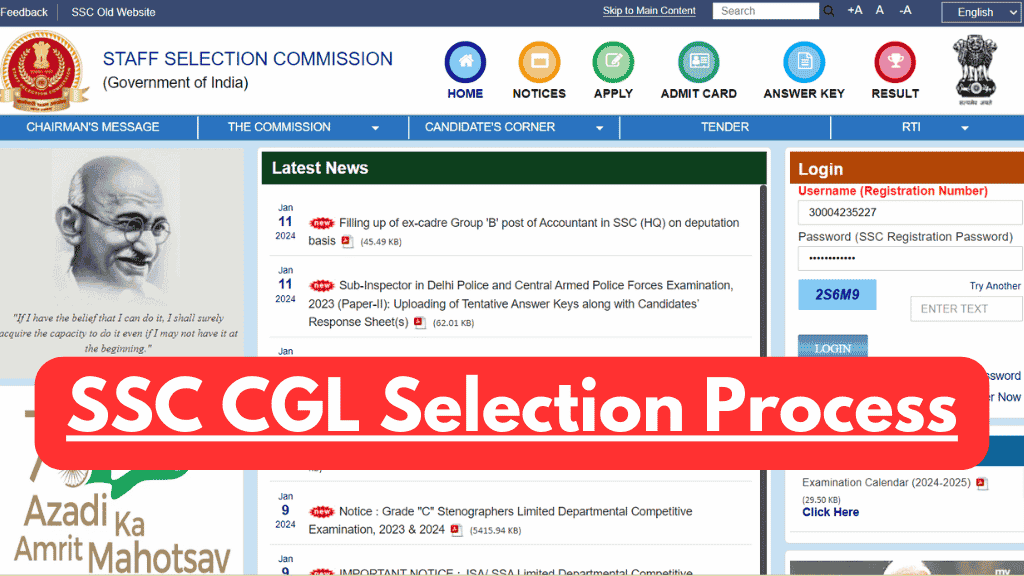 SSC CGL Selection Process