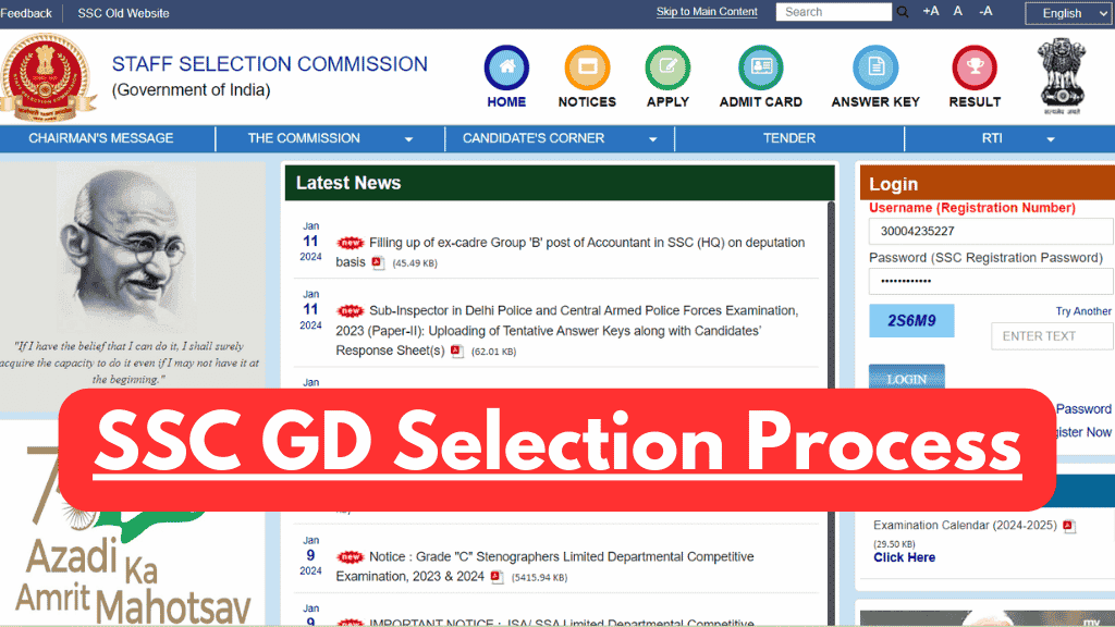 SSC GD Selection Process