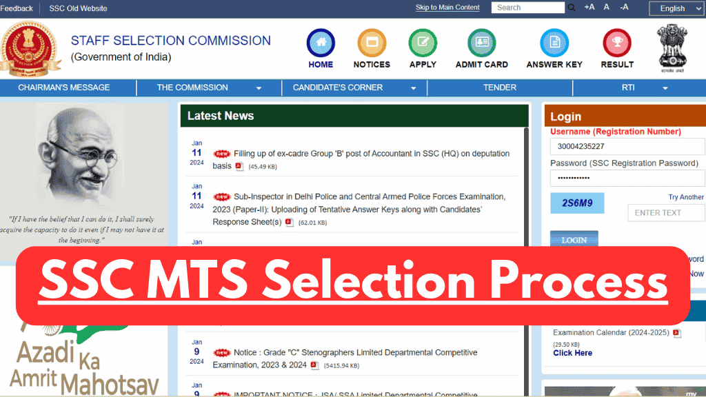 SSC MTS Selection Process